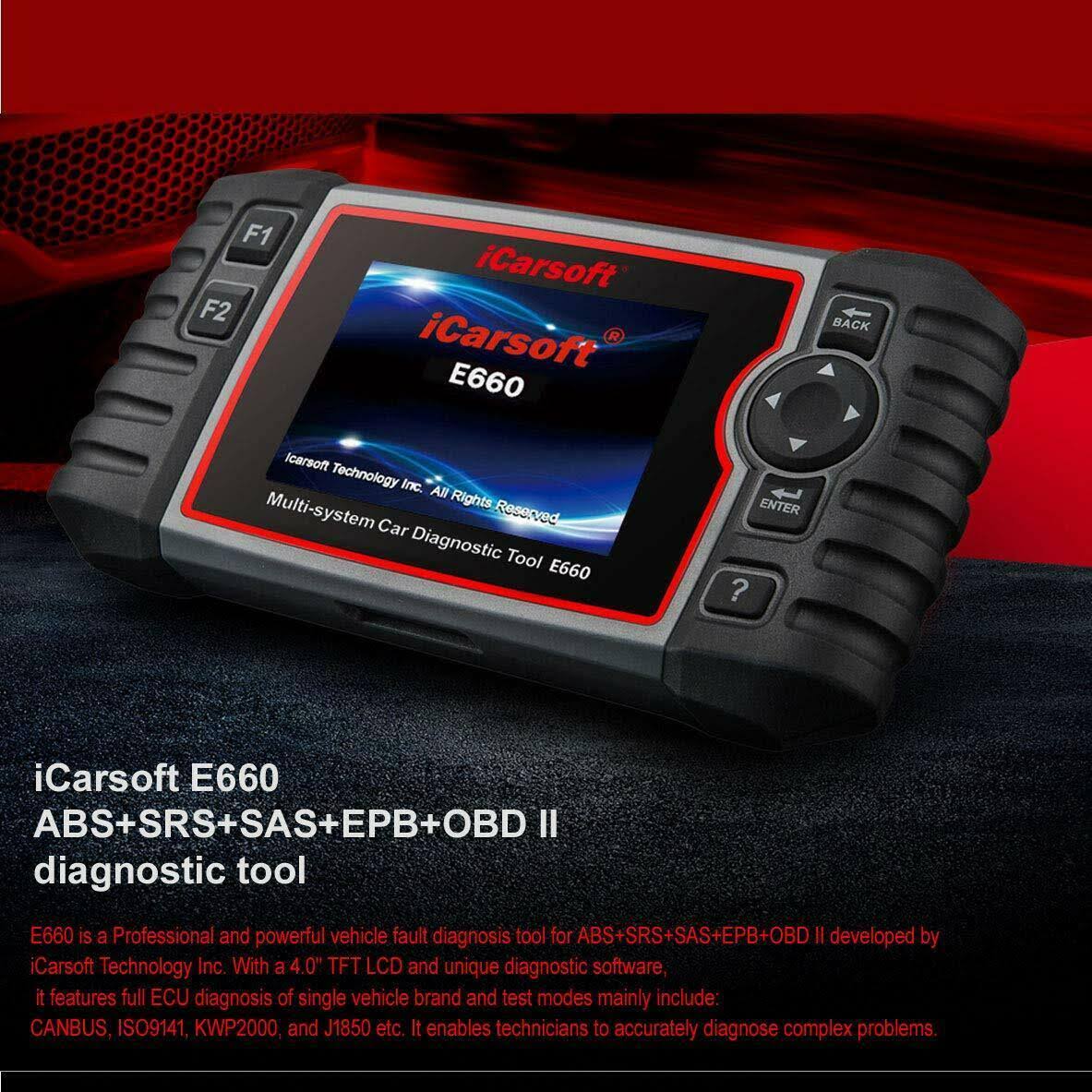 Icarsoft E660 ABS+SRS+SAS+EPB+OBD II Diagnostic Tool