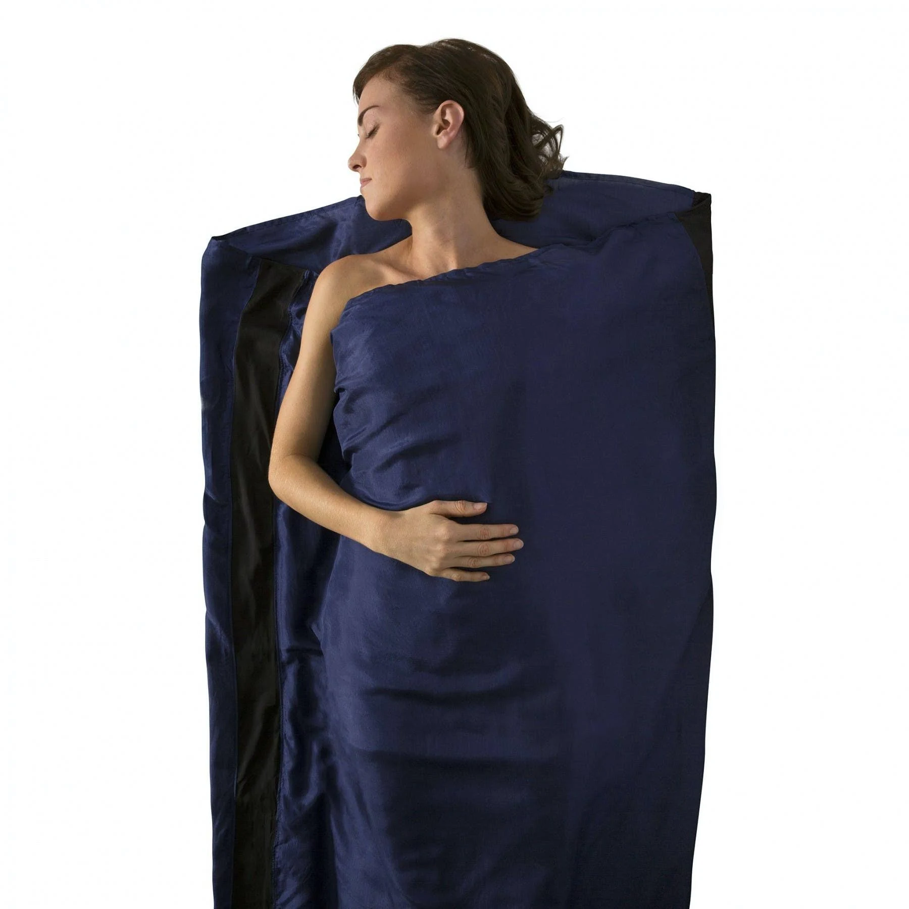 Sea to Summit Premium Silk Liner, Rectangular / Navy Blue