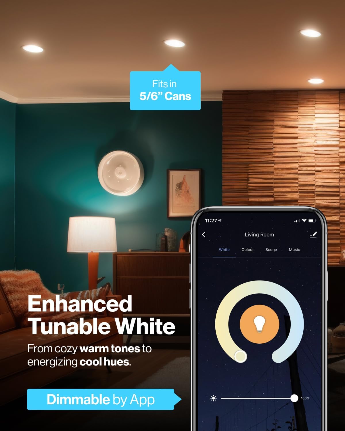 Sunco Lighting BR30 Alexa Smart Flood Light Bulb, Color Changing LED Recessed WiFi Bulb 8W, RGB CW, Dimmable, 650 LM