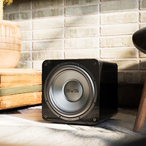 SVS SB-1000 Pro 10 Inch Sealed Subwoofer with SoundPath Wireless Audio Adapter (Black Ash)