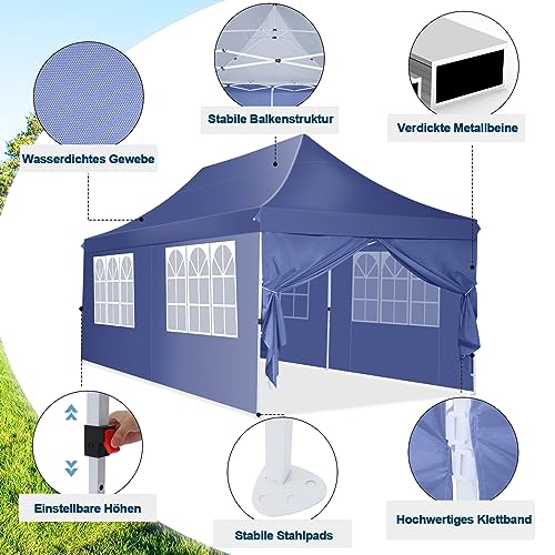 10x10 Pop Up Canopy Tent with 4 Sidewalls and Mesh Windows 2.0