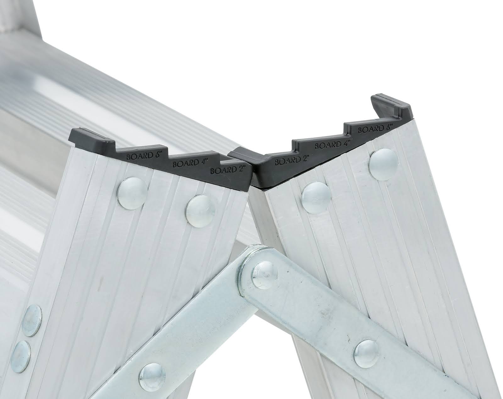 Louisville Ladder L-2433-02 Aluminum Twin Front Step Stool, 375-pound Load Capacity