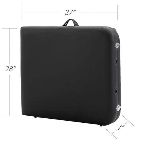 SierraComfort Basic Portable Massage Table, Black