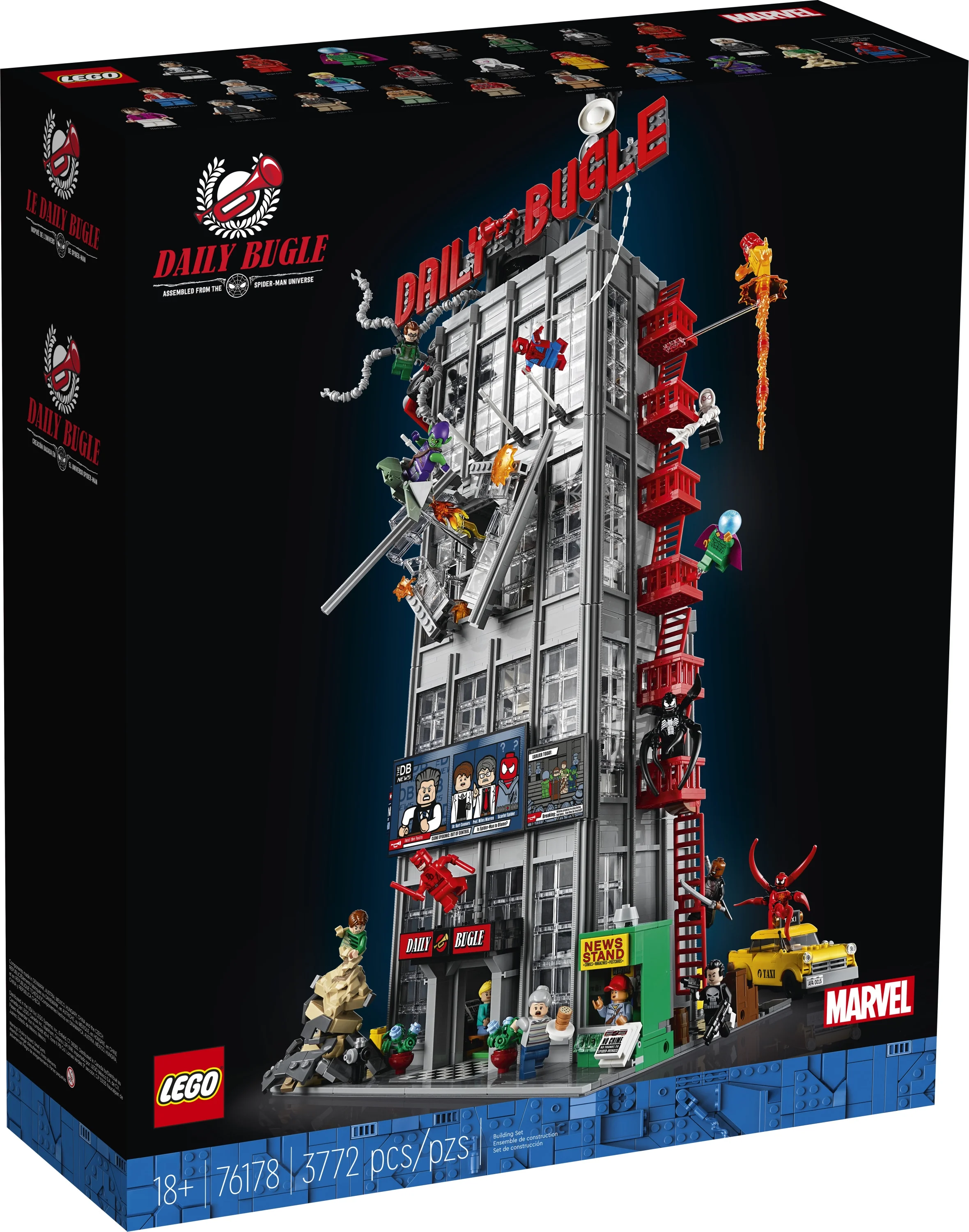 LEGO Marvel Spider-Man Daily Bugle Newspaper Office 76178 Building Set - Featuring 25 Spider-Verse Minifigures including Peter Parker, Venom