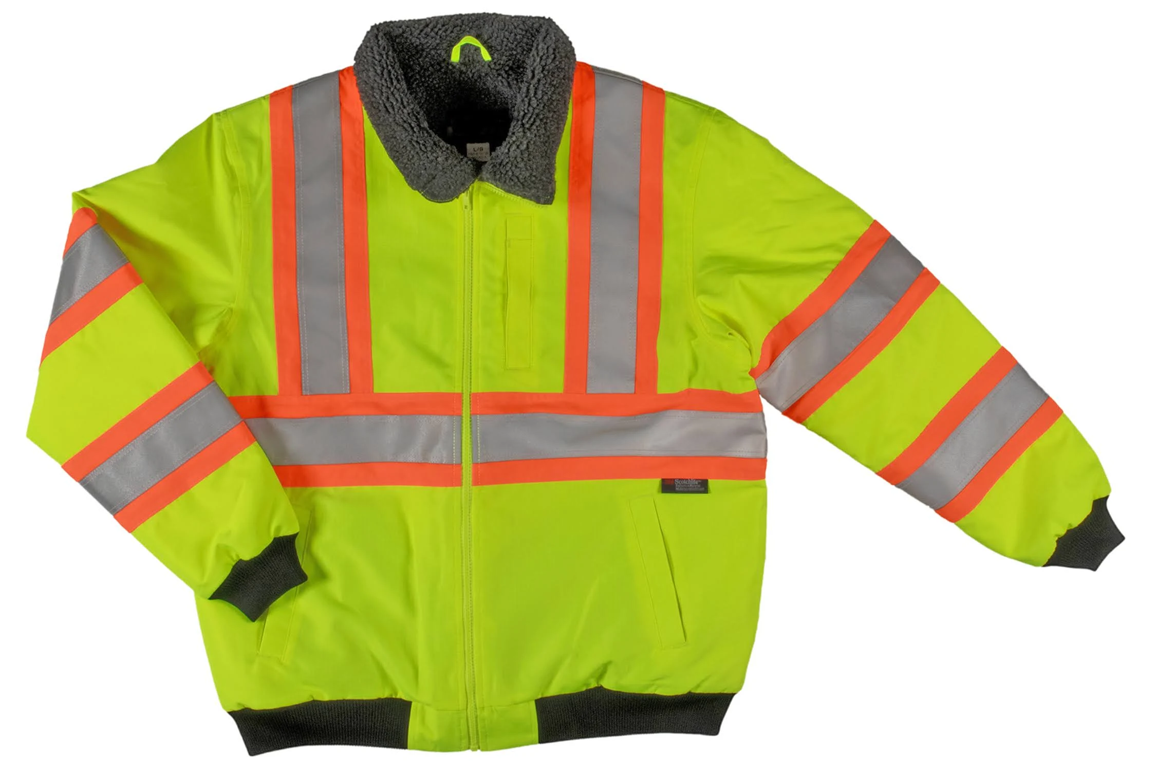 Tough Duck Men&s Sherpa Lined Safety Bomber Green S