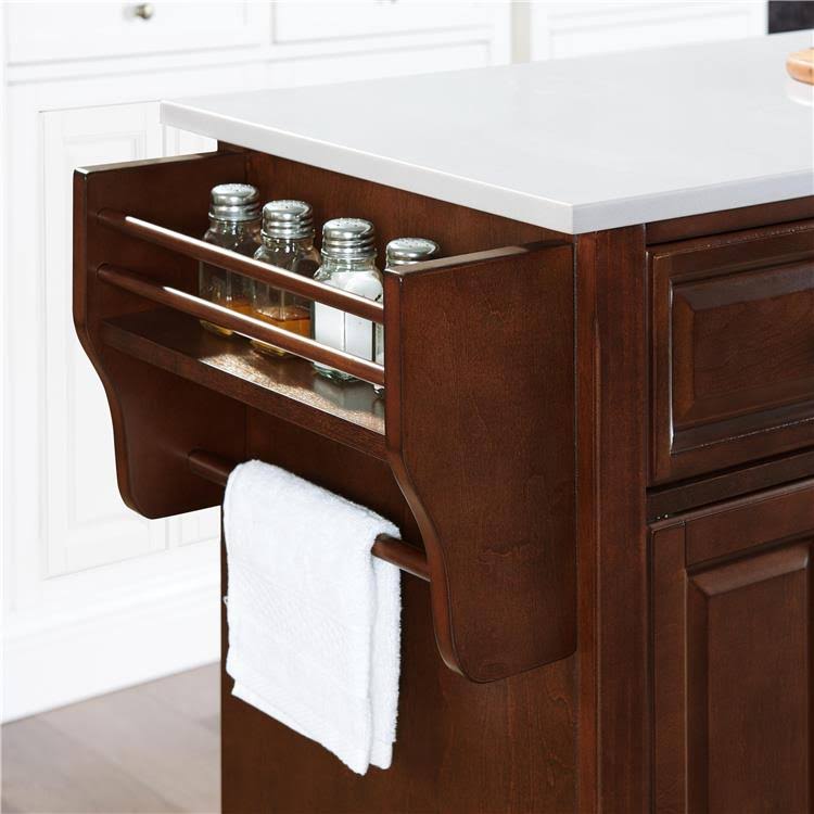 Full Size Granite Top Kitchen Cart Mahogany - Crosley