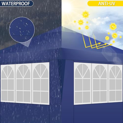 COBIZI Canopy 10x20 Pop Up Canopy Tent with 6 Sidewalls Party Tents for Parties Weddings Backyard Waterproof Canopy Outdoor Commercial Canopy Event