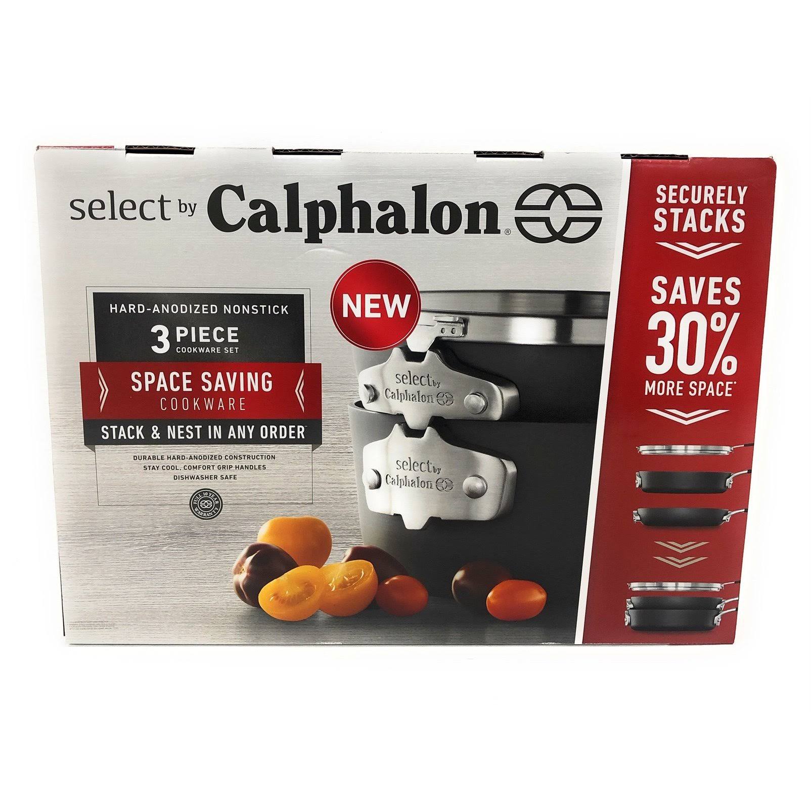 Calphalon Select Space Saving Hard Anodized 3 Piece Cookware Set