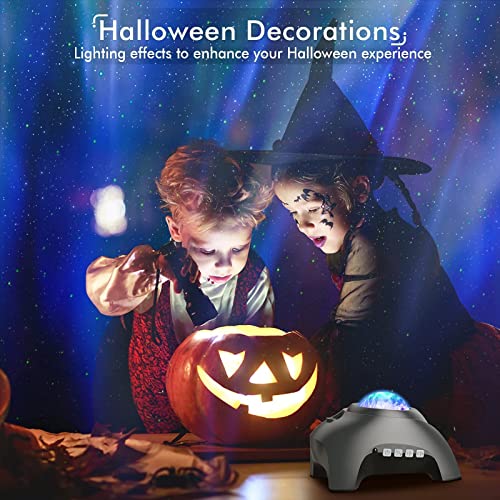 Rossetta Star Projector, Galaxy Projector for Bedroom, LED Night Light Aurora Projector with Bluetooth Speaker, White Noise, Timer and Remote