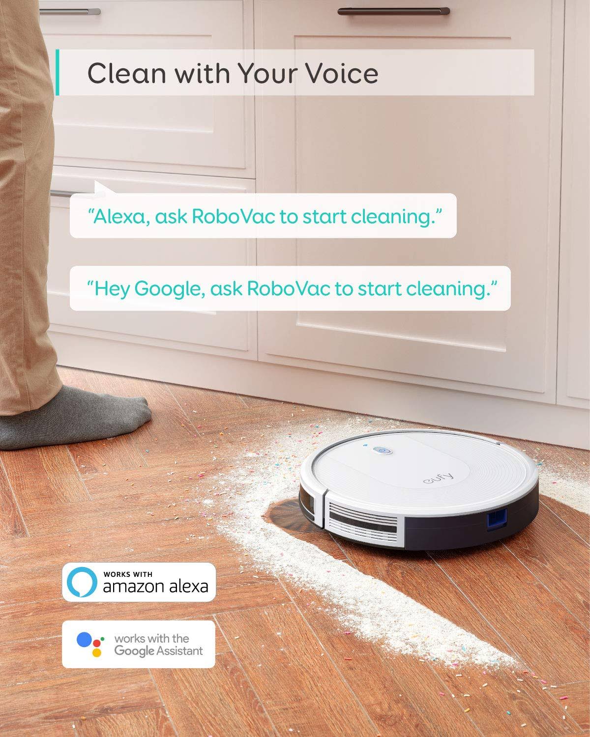 Eufy [boostiq] RoboVac 30C, Robot Vacuum Cleaner, Wi-Fi, Super-Thin, 1500Pa SUCTION, Boundary Strips Included, Quiet, Self-Charg
