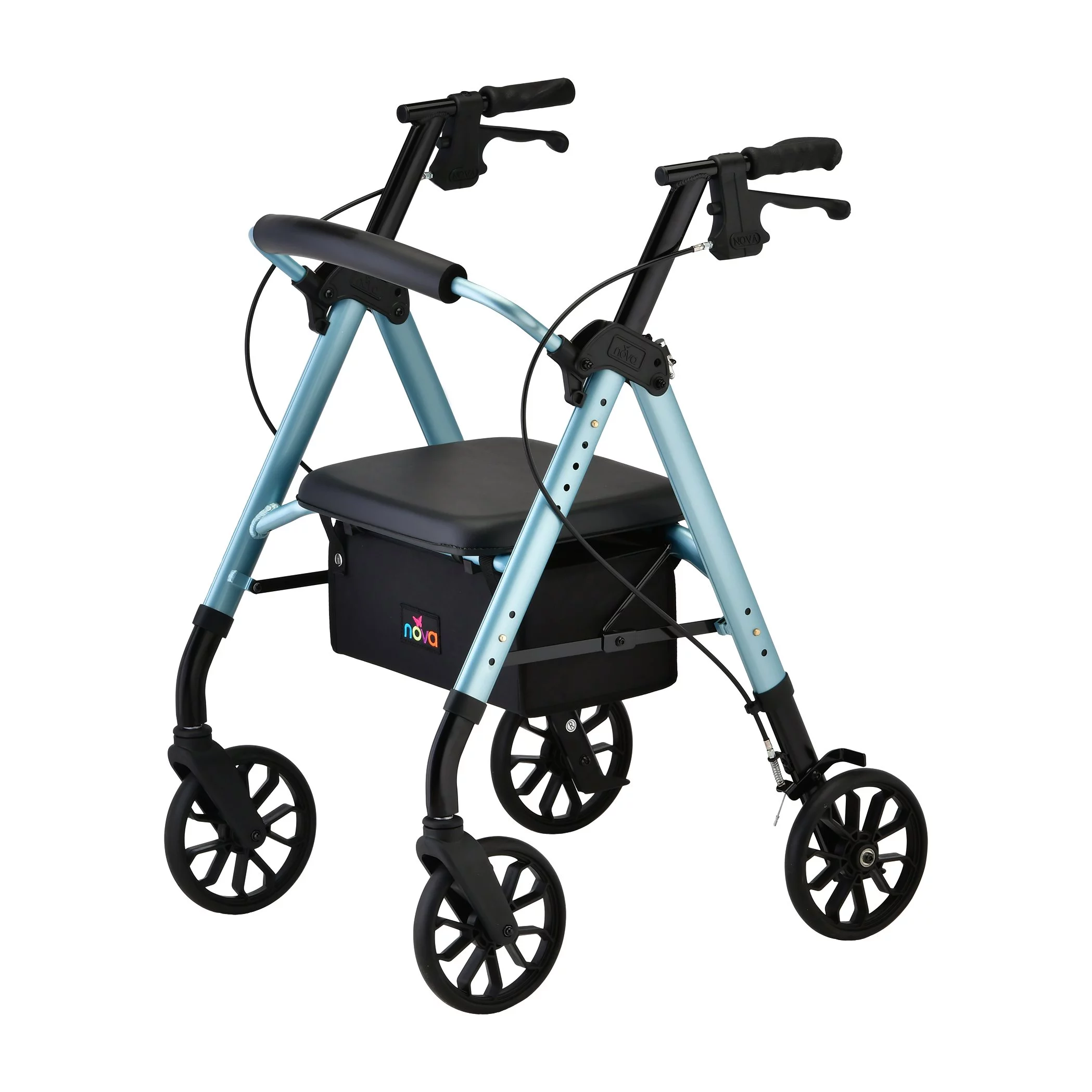 Nova Medical Star Alluminum Rollator, 8 Inch Wheel - Curated Treasures Market