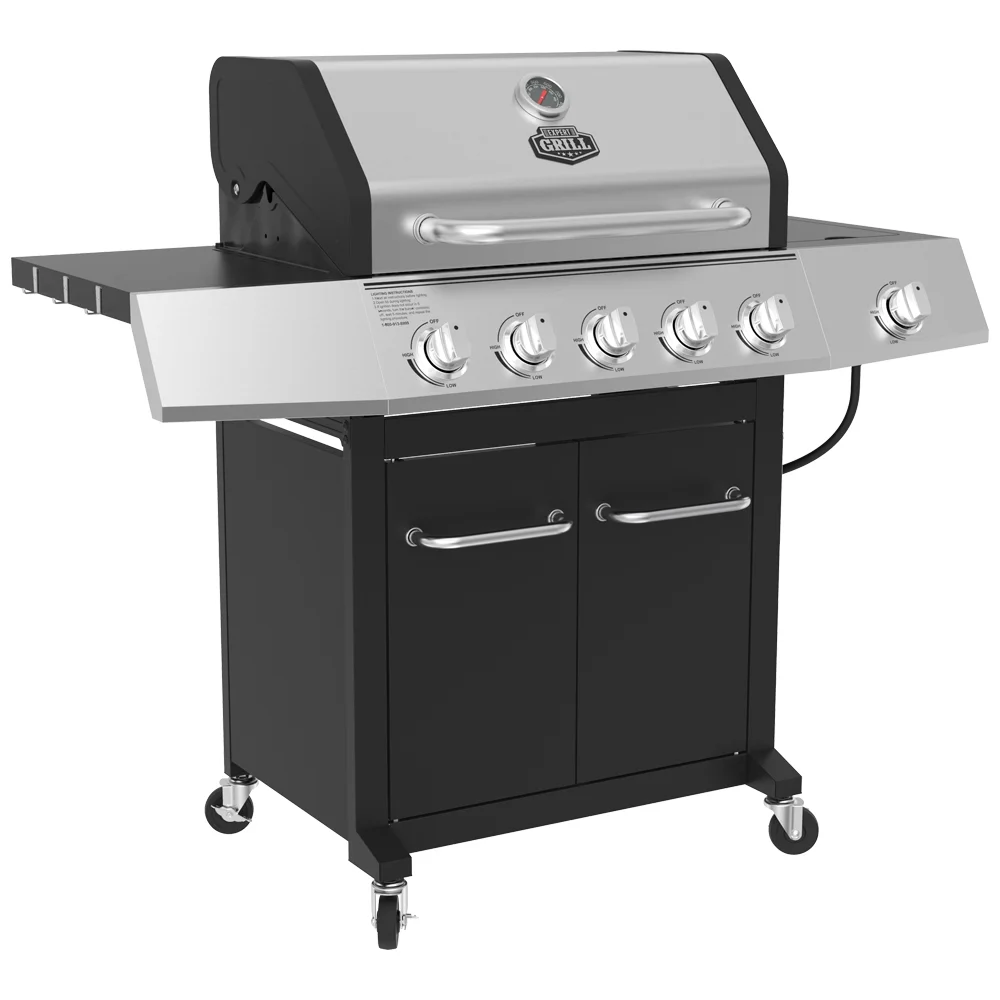 Expert Grill 5 Burner Propane Gas Grill with Side Burner
