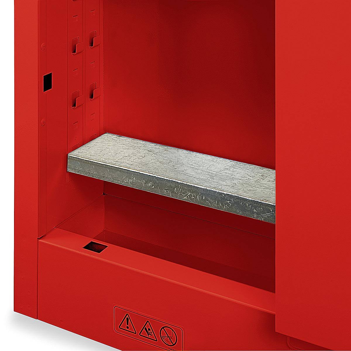 Mini Flammable Storage Cabinet - Manual Doors, Red - Justrite - H-4174M-R