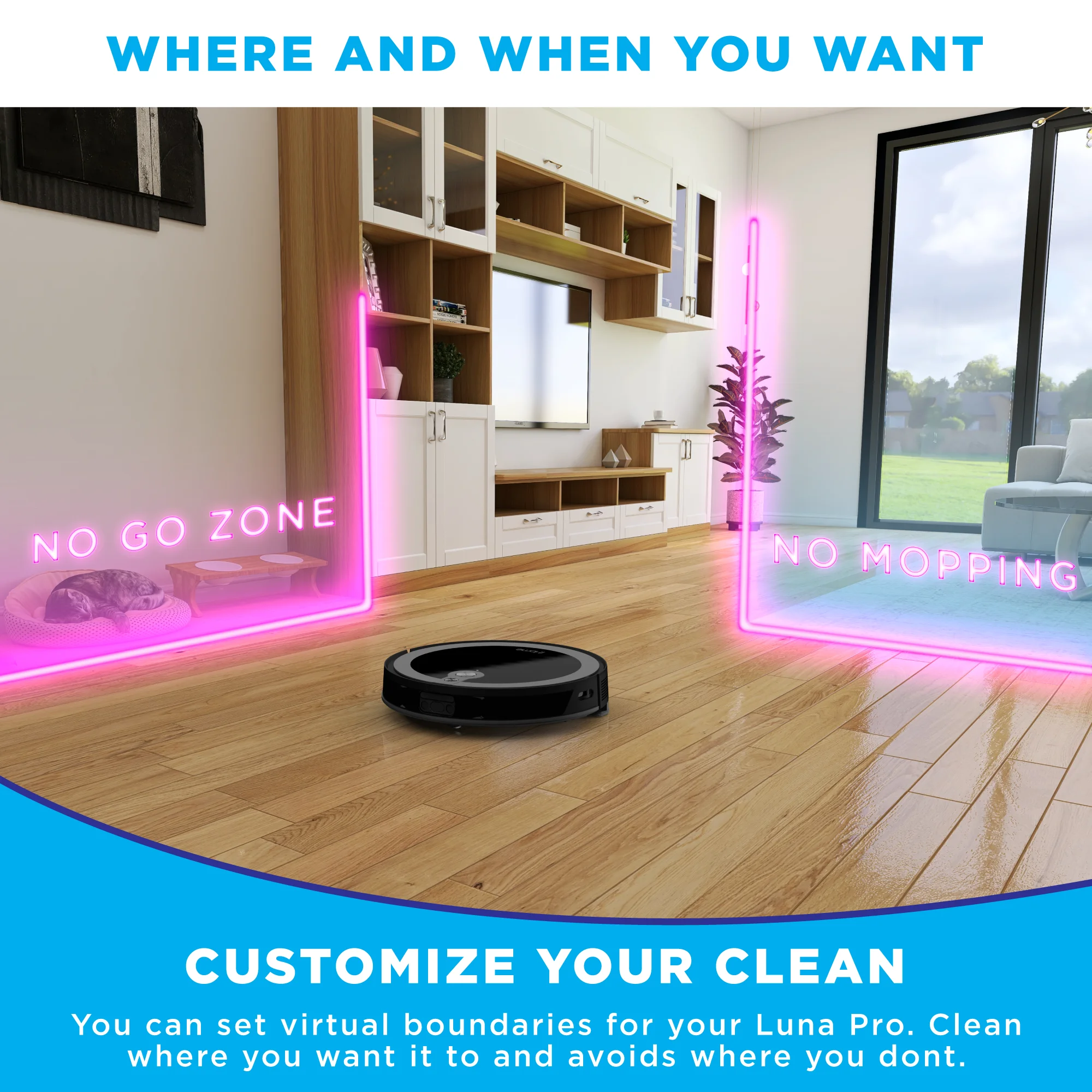 iHome AutoVac Luna Pro New 3-in-1 Robot Vacuum and Vibrating Mop with Auto Empty Base