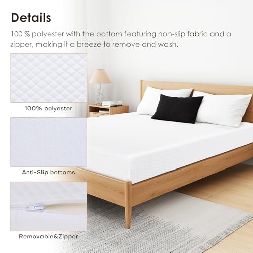 10 Inch Full Size Mattress with Gel Cooling Memory Foam, High-Density Base Foam Mattress with Removable Washable Cover, Certified Safe Foams & Fabric