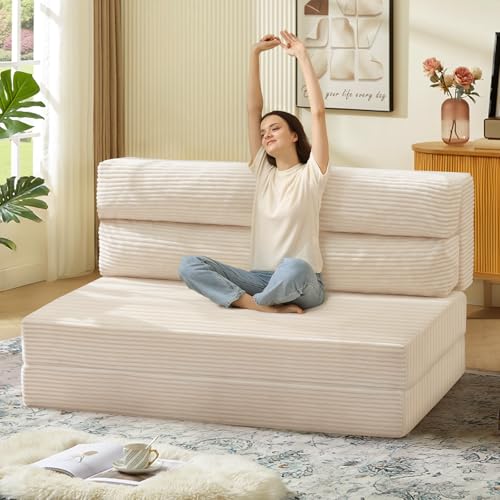 Folding Sofa Bed, Convertible Sleeper Chair with Pilow Foldable Matress
