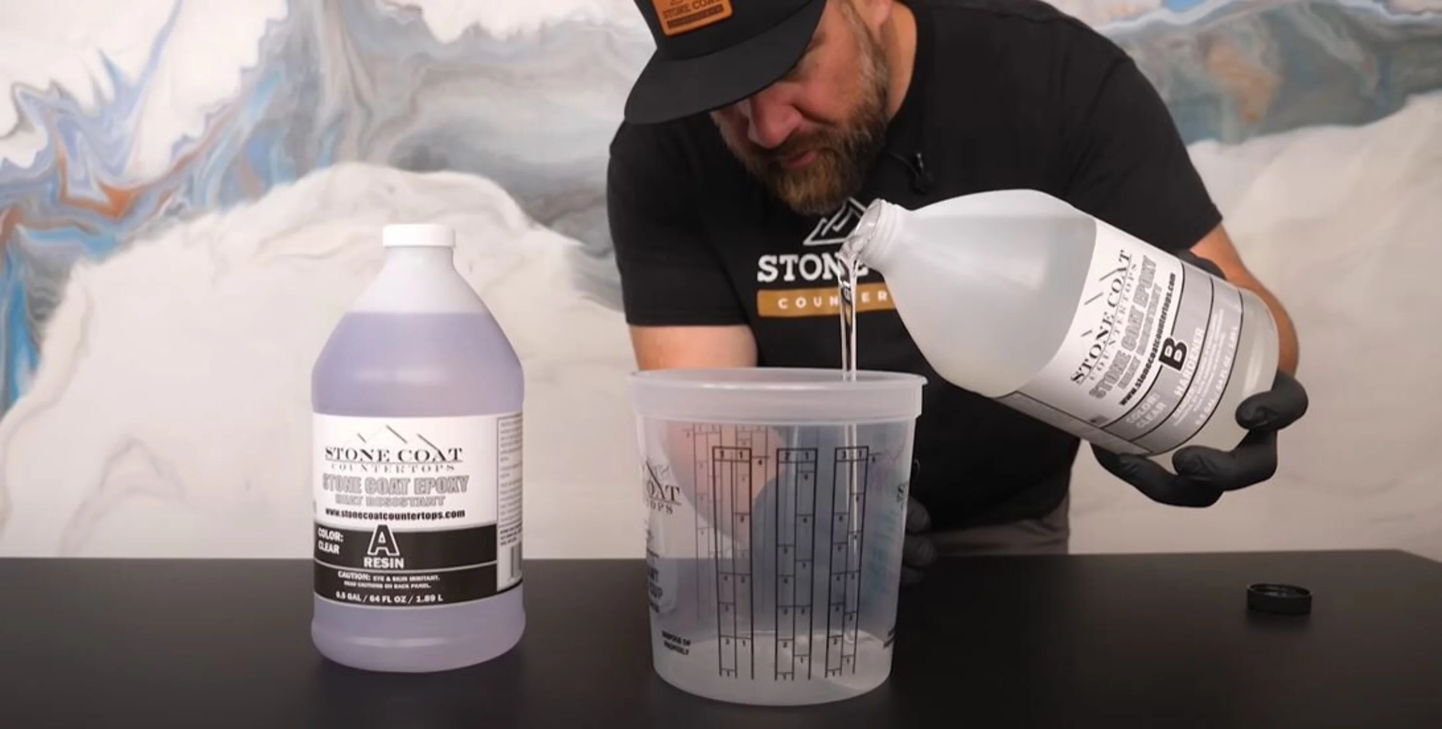 Stone Coat Countertops (1/2 Gallon) Epoxy Resin Kit for DIY Projects, Kitchens, Bathrooms, Counters, Tables, Wood Slabs