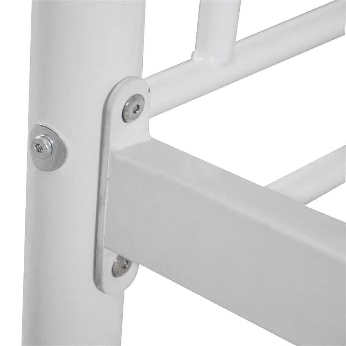 SYTHERS Twin Over Full Bunk Bed with Ladder & Full Length Guardrail, Space-Saving Twin Size Bed Frame for Kids Teens, White