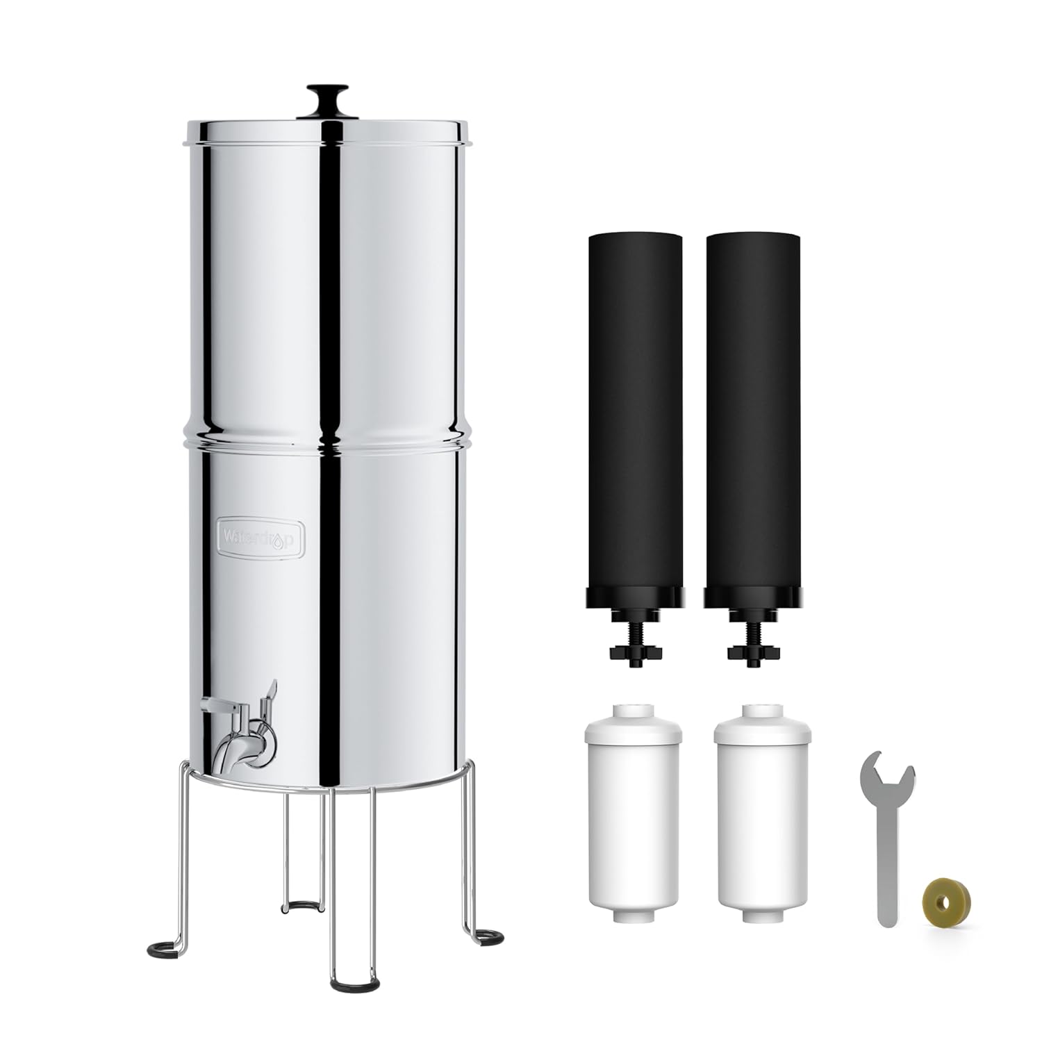 Waterdrop Gravity-fed Water Filter System, NSF/ANSI 42&372 Standard, Reduces Fluoride and up to 99% of Chlorine
