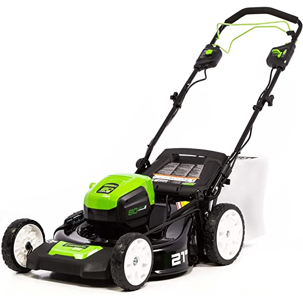 Greenworks Pro 80V 21 inch Cordless Push Lawn Mower, Includes Two 2Ah Batteries and Charger, GLM801601 (2) 2Ah Batteries Push