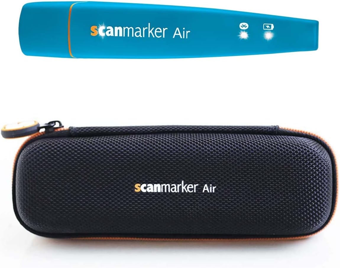 Scanmarker Air Pen Scanner - OCR Digital Highlighter and Reader - Wireless (Black, Scanmarker Air)