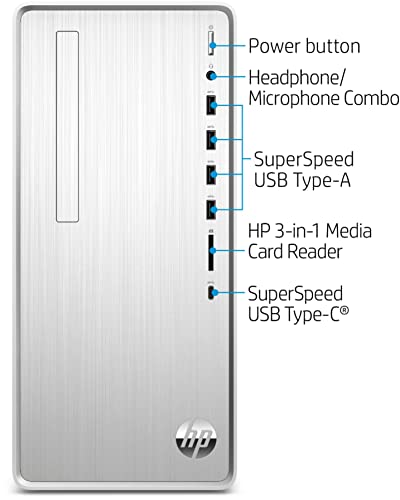 HP Newest Pavilion TP01 Desktop Computer, AMD Ryzen 7-5700G (Beats i9-10900), AMD Radeon, DVD Writer, Wireless, 9 USB Ports, HDMI, Bluetooth