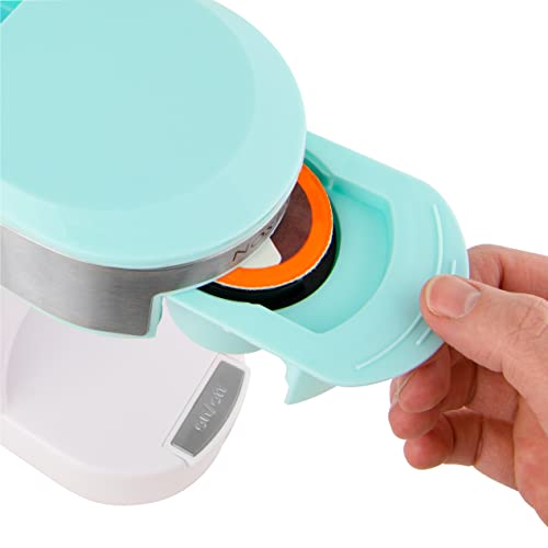Nostalgia MyMini Single Coffee Maker, Brews K-Cup & Other Pods, Serves up to 14 Ounces, Tea, Chocolate, Hot Cider, Lattes