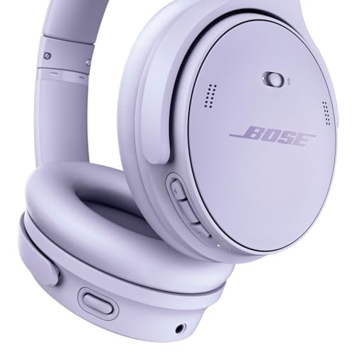Bose QuietComfort Bluetooth Headphones, Wireless Headphones with Active Over Ear Noise Cancelling and Mic, Deep Bass, Up to 24 Hours of Playtime