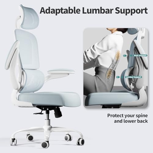 TRALT Office Chair Ergonomic Desk Chair, 330 LBS Home Mesh Office Desk Chairs with Wheels, Comfortable Gaming Chair