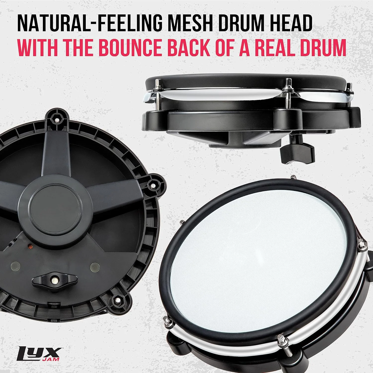 LyxJam 8-Piece Electronic Drum Set, Adult, Professional Electric Drum Set