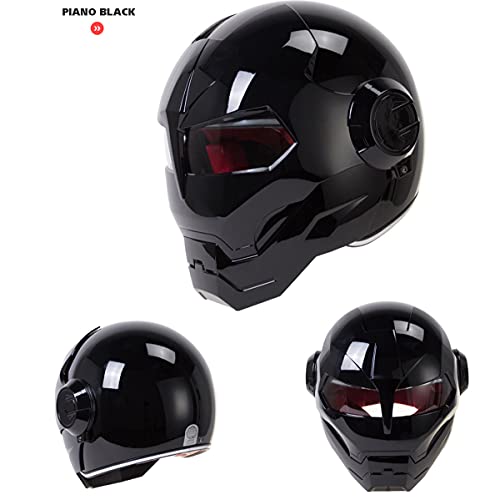 XINLIFE Motorcycle Helmet Full Face Predator Helmet Motorcycle, Personality Cool Flip Open Helmet Mask for Motorcycle