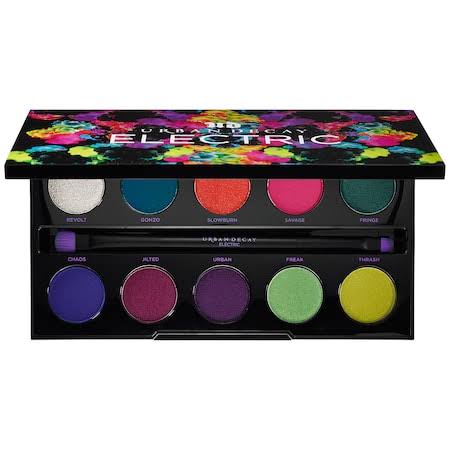 Urban Decay Electric Pressed Pigment Eyeshadow Palette with Brush