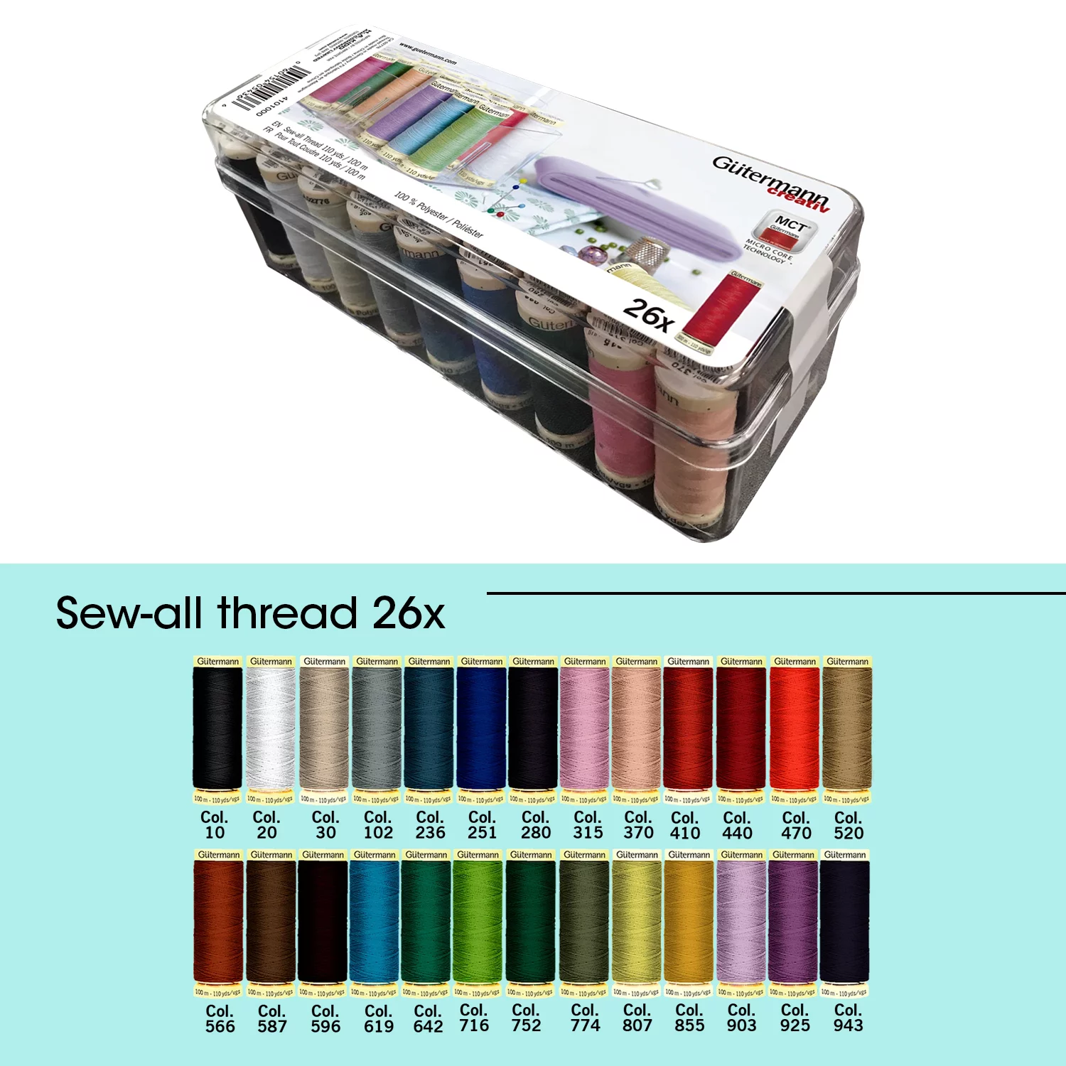 Sewing Starter Kit - Brother LB5000M Computerized Sewing & Embroidery Machine + 26 Gutermann Sewing Thread 100m Spools