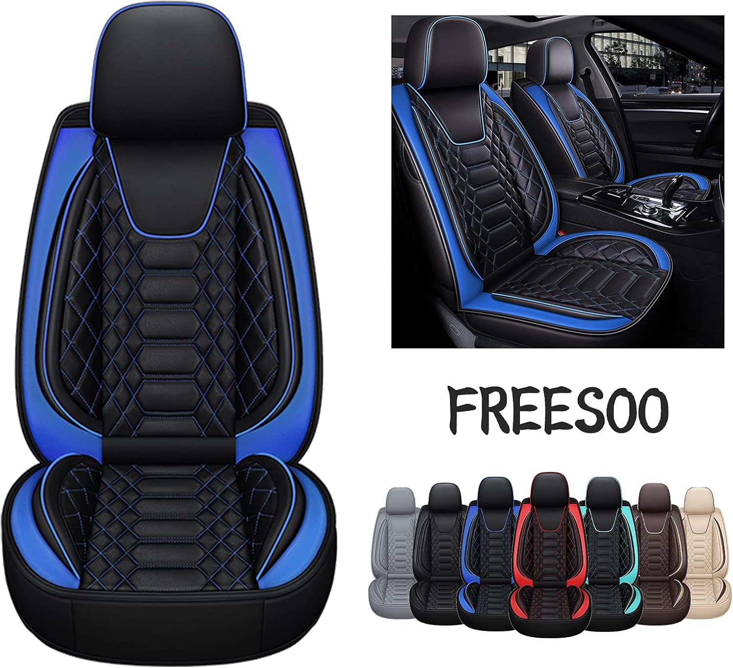 FREESOO Car Seat Covers Leather