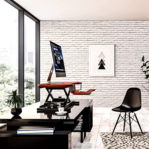 VERSADESK PowerPro™ 36 Inch Electric Standing Desk Converter, Height Adjustable Sit to Stand Up Desk Riser
