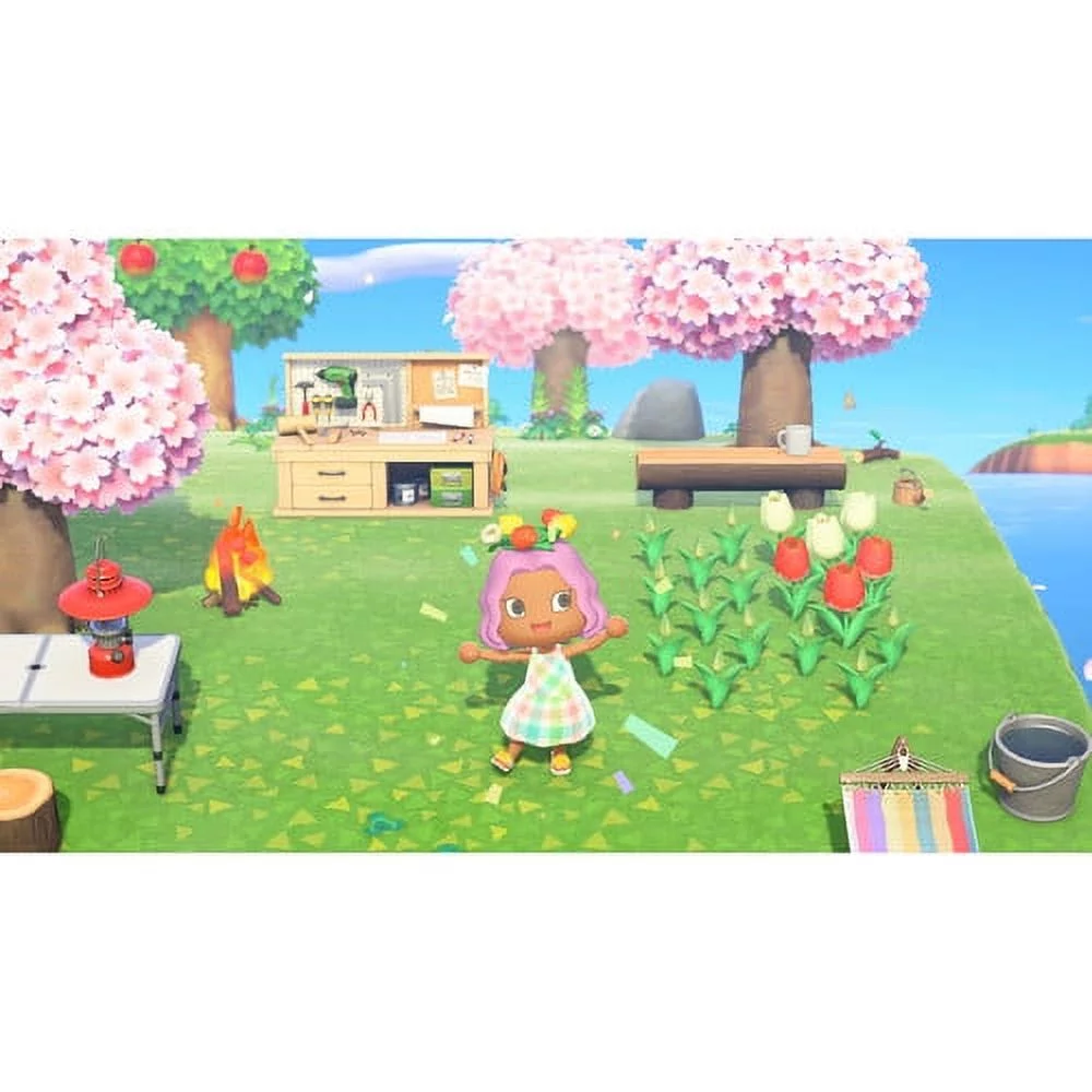 Nintendo Switch Lite (Blue) Gaming Console Bundle with Animal Crossing