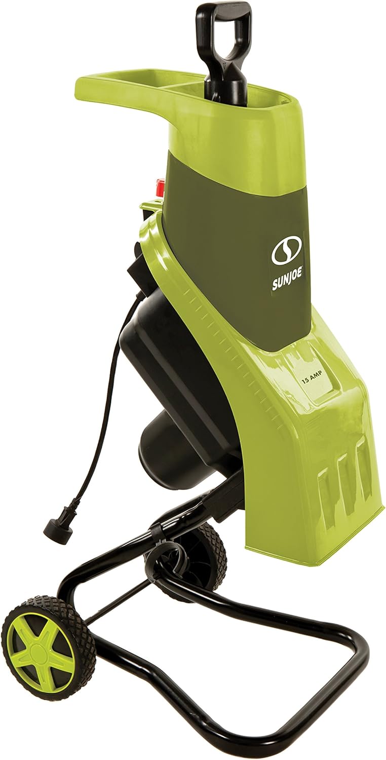 Sun Joe CJ602E 15-Amp Electric Wood Chipper/Shredder, Green