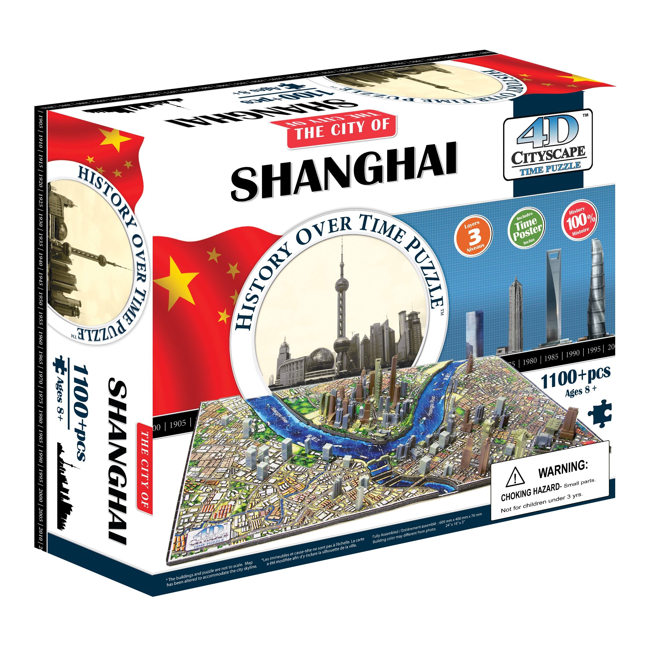 4D Cityscape Shanghai China Time Puzzle