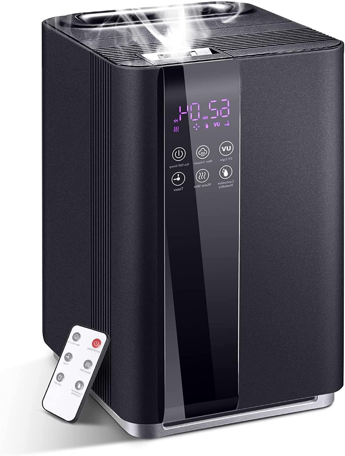 Humidifiers for Bedroom, 1.72Gal Cool and Warm Mist Humidifiers, Top Fill Humidifier with 3 Speeds, Humidifiers for Baby and Plant