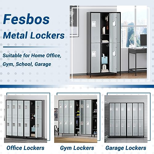 72" Metal Locker for Employees 3 Doors Blue Steel Storage Locker for Office, School, Gym - Metal Storage Cabinets for Home, Office, Gym, School