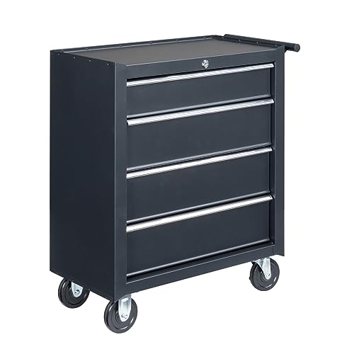 Winado 4-Drawer Tool Chest with Wheels & Lock & Key, Heavy Duty Cart Rolling Tool Box on Wheels, Metal Storage Cabinet