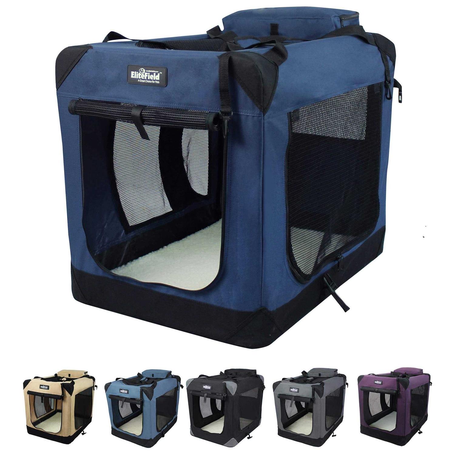 EliteField 3-Door Folding Soft Dog Crate - Pet Supplies online store