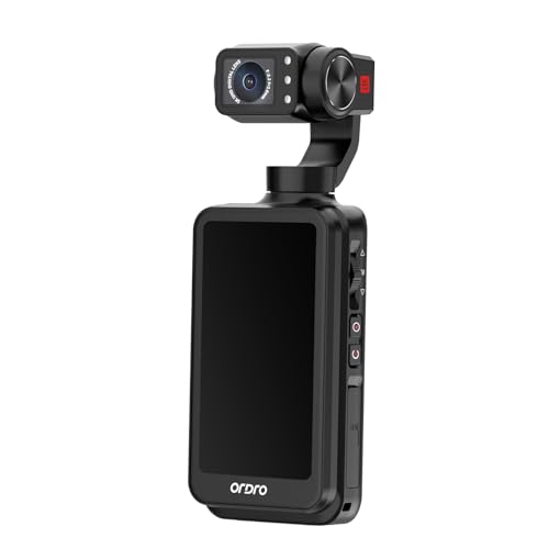 ORDRO M5 5K Handheld Video Camera Vlogging Camcorder 3.5-inch Rotating Touch Screen 3-Axis Stabilization IR Night Vision WDR Face Follow 120 &deg