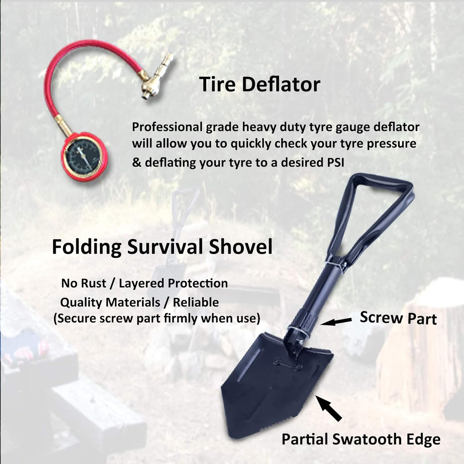 Autofonder Heavy Duty Tow Strap 12T Recovery Kit: 4WD Tow Strap + 3/4 Bow Shackle (2pcs) + Storage Bag (20ft)