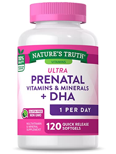 Nature's Truth Prenatal Vitamin for Women | 120 Softgels | Non-GMO & Gluten Free Multivitamin Supplement with DHA and Folic Acid