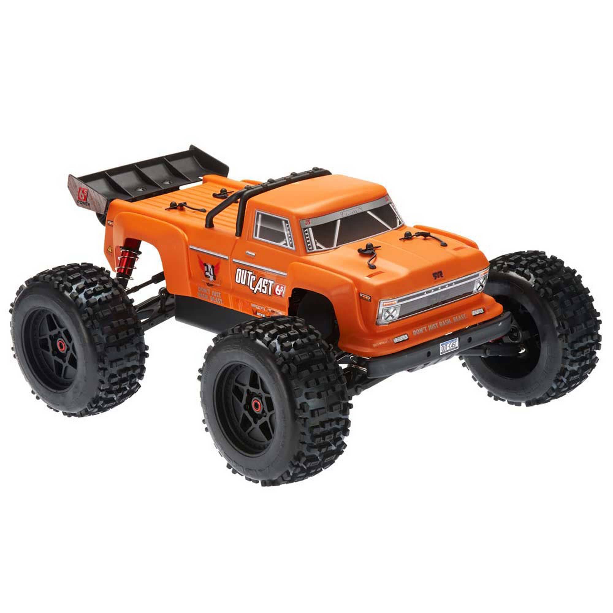 Arrma 1/8 Outcast 6s 4WD BLX Stunt Truck Matte Orange