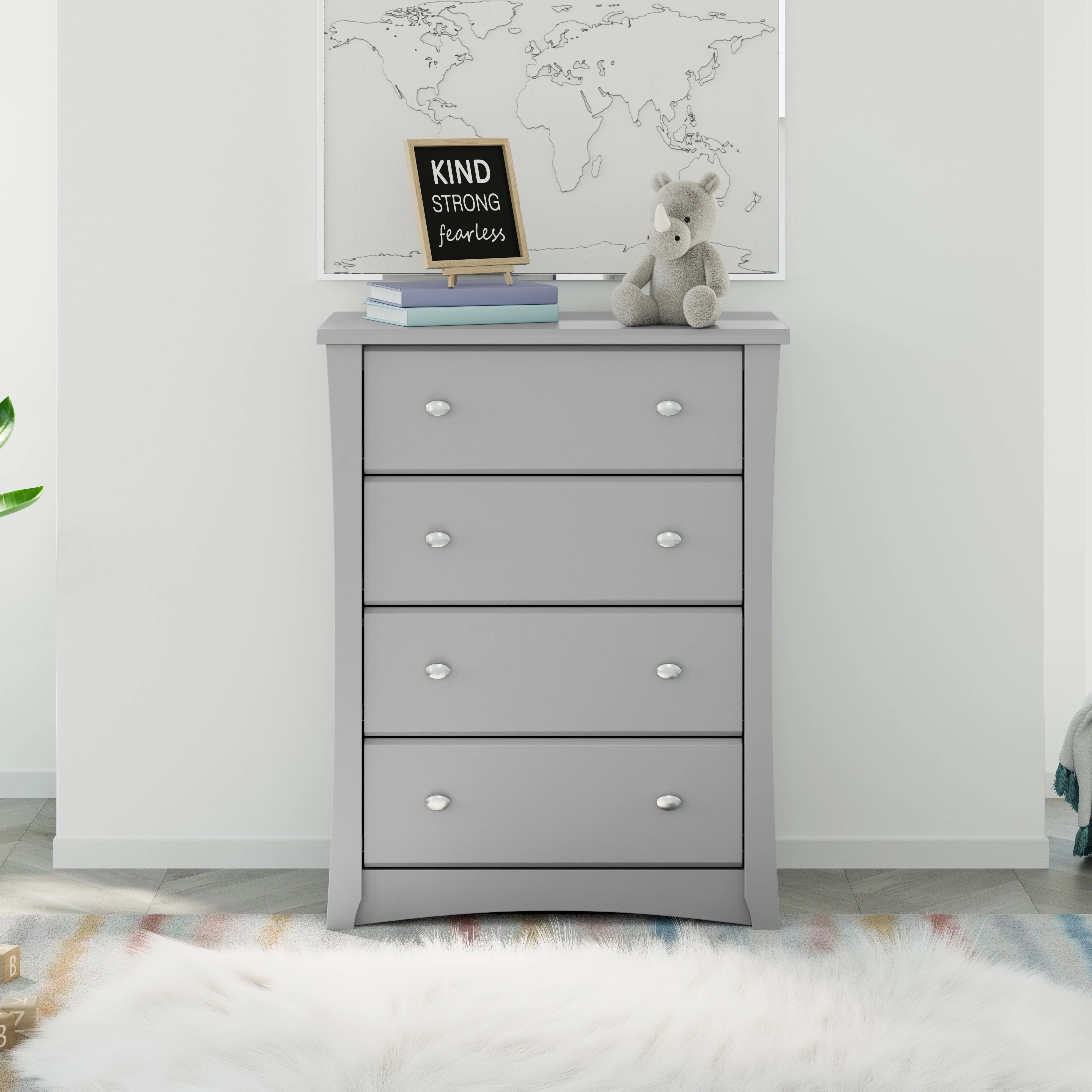 Storkcraft Crescent 4 Drawer Kids Dresser White