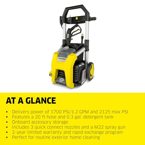 K&auml;rcher K1800PS, Electric Pressure Washer with 3 Spray Nozzles