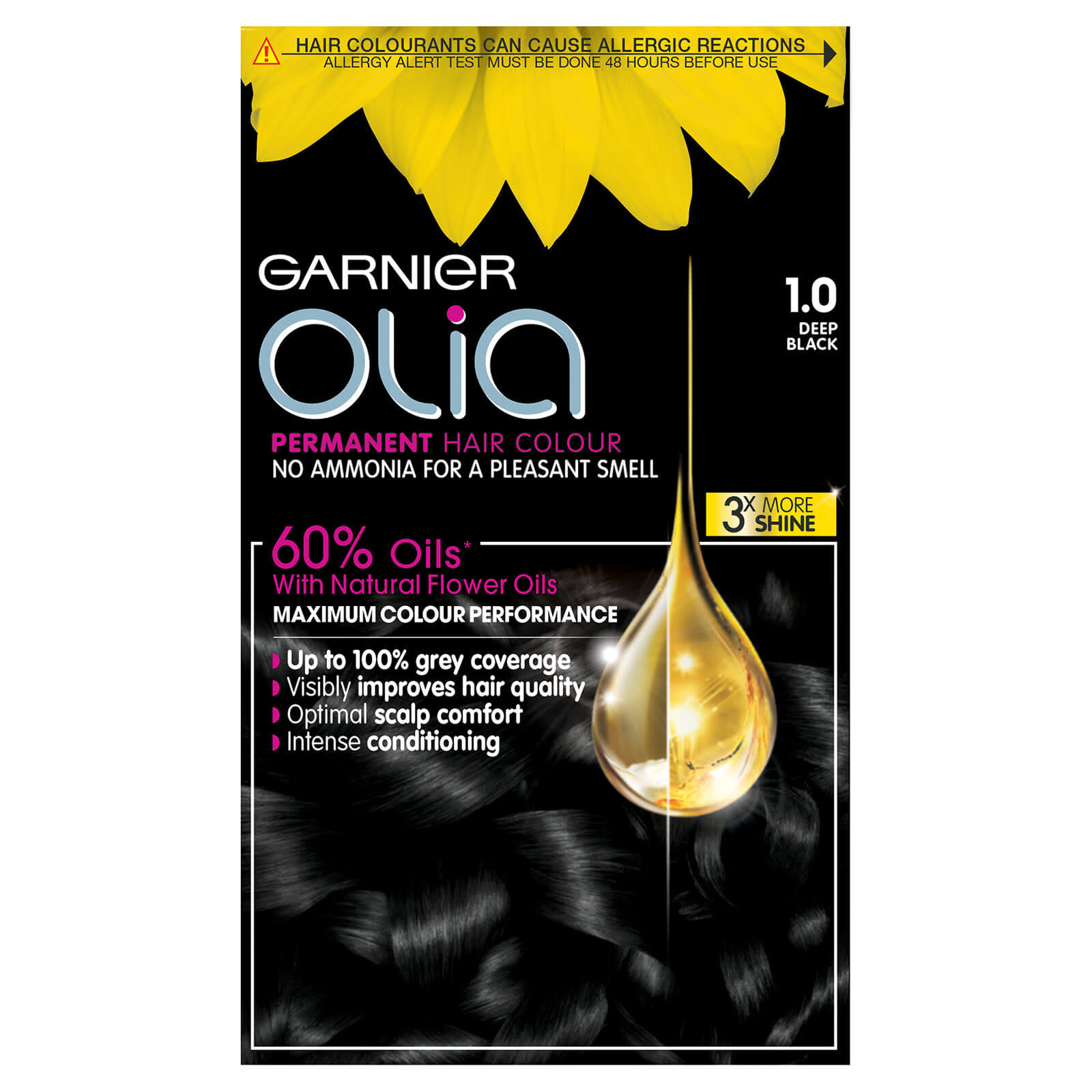 Garnier Olia 1.0 Deep Black Permanent Hair Dye