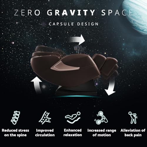 Massage Chair, Zero Gravity Full Body Massage Chair Extra Large Shiatsu Recliner w/ 14 Massage Points, Lumbar & Calf Heating, 20 Auto Modes